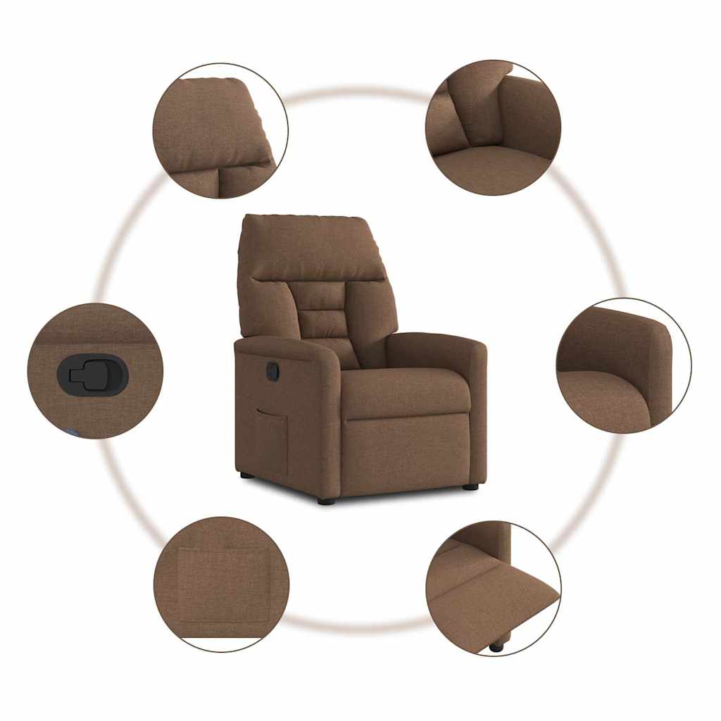 Fauteuil inclinable Marron Tissu