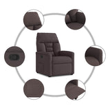 Fauteuil inclinable Marron foncé Tissu