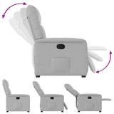 Fauteuil inclinable gris nuage tissu
