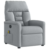 Fauteuil de massage inclinable Gris clair Tissu