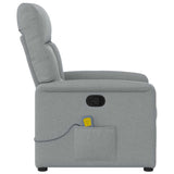 Fauteuil de massage inclinable Gris clair Tissu