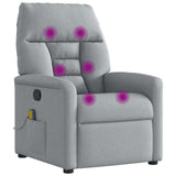 Fauteuil de massage inclinable Gris clair Tissu