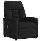 Fauteuil de massage inclinable Noir Tissu