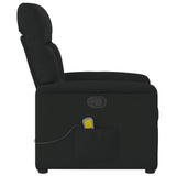 Fauteuil de massage inclinable Noir Tissu