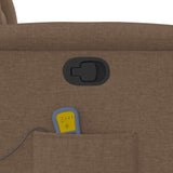 Fauteuil de massage inclinable Marron Tissu