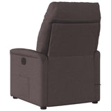 Fauteuil de massage inclinable Marron foncé Tissu