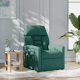 Fauteuil de massage inclinable Vert foncé Tissu