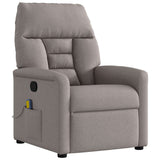 Fauteuil de massage inclinable Taupe Tissu