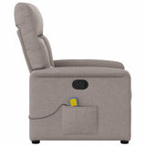 Fauteuil de massage inclinable Taupe Tissu