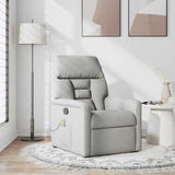 Fauteuil de massage inclinable gris nuage tissu