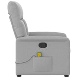 Fauteuil de massage inclinable gris nuage tissu