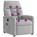 Fauteuil de massage inclinable gris nuage tissu