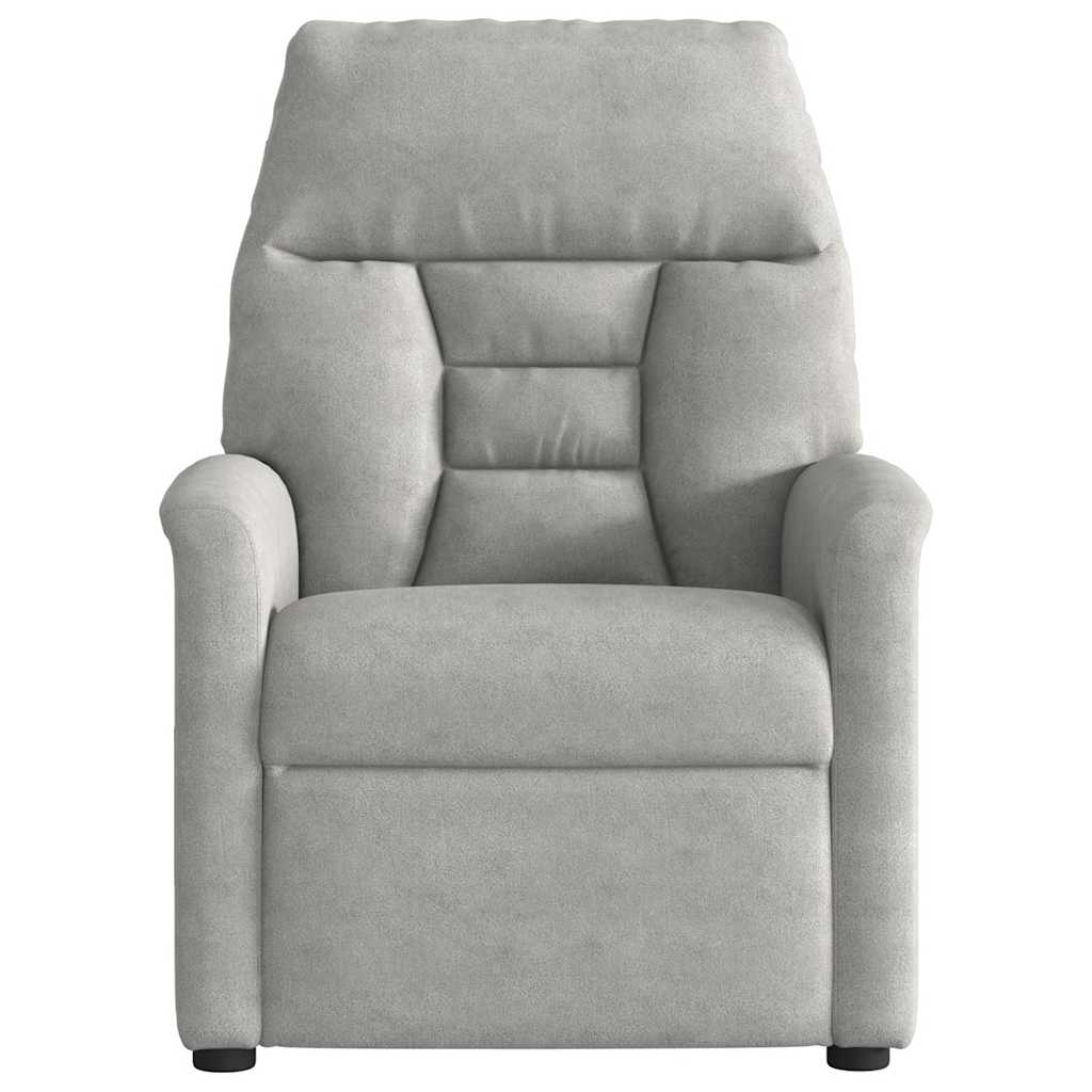 Fauteuil inclinable gris clair tissu microfibre