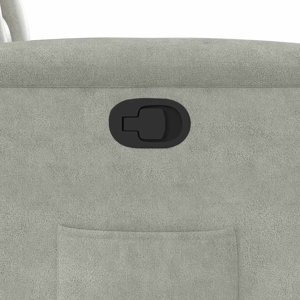 Fauteuil inclinable gris clair tissu microfibre