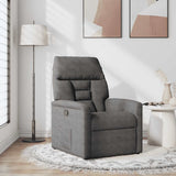 Fauteuil inclinable gris foncé tissu microfibre