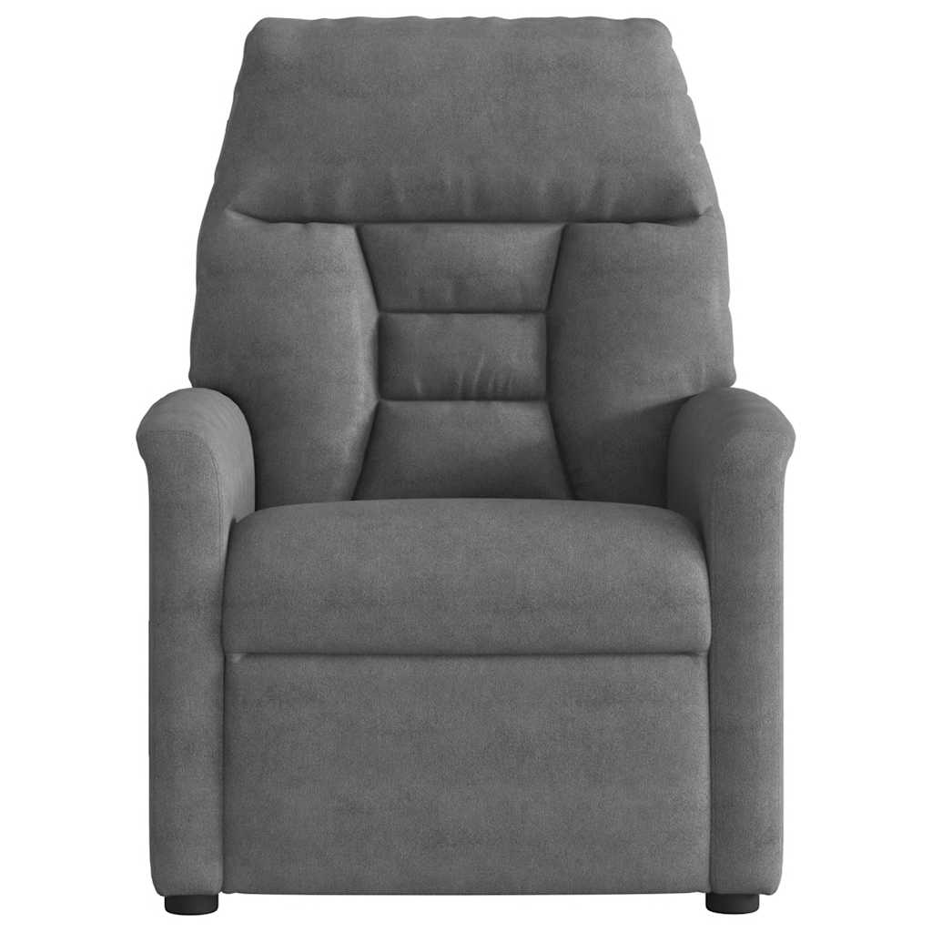 Fauteuil inclinable gris foncé tissu microfibre