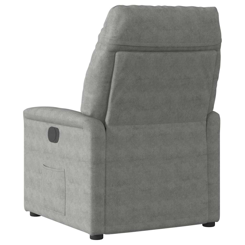 Fauteuil inclinable gris foncé tissu microfibre