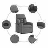 Fauteuil inclinable gris foncé tissu microfibre