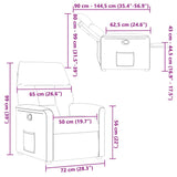 Fauteuil inclinable crème tissu microfibre