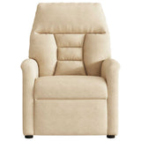 Fauteuil inclinable crème tissu microfibre