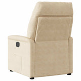 Fauteuil inclinable crème tissu microfibre
