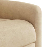 Fauteuil inclinable crème tissu microfibre