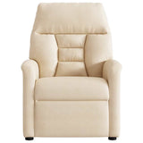 Fauteuil inclinable beige tissu microfibre