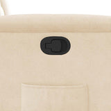 Fauteuil inclinable beige tissu microfibre