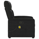 Fauteuil inclinable de massage noir tissu microfibre