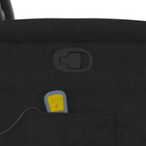 Fauteuil inclinable de massage noir tissu microfibre