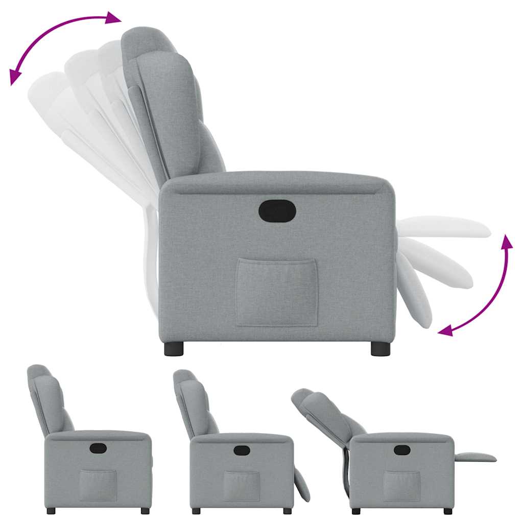 Fauteuil inclinable Gris clair Tissu