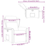 Fauteuil inclinable Marron Tissu