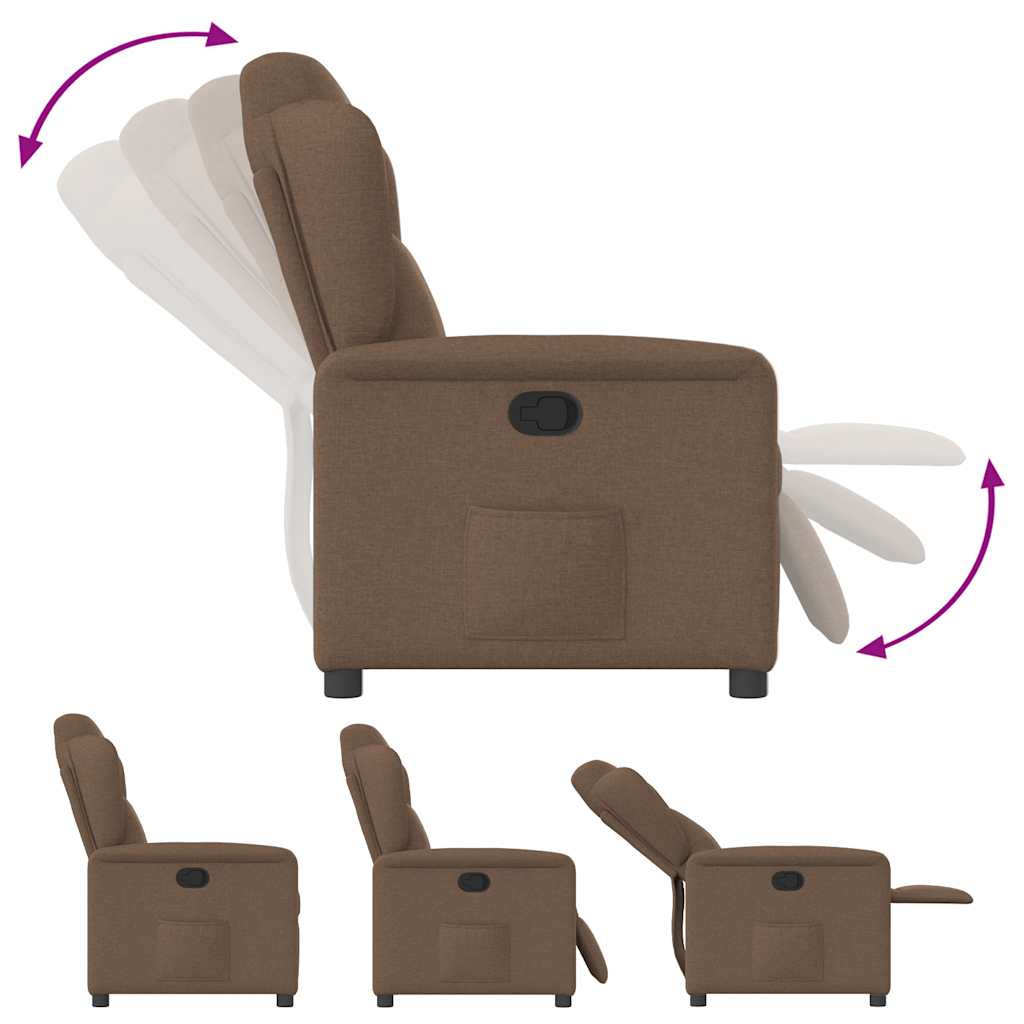 Fauteuil inclinable Marron Tissu