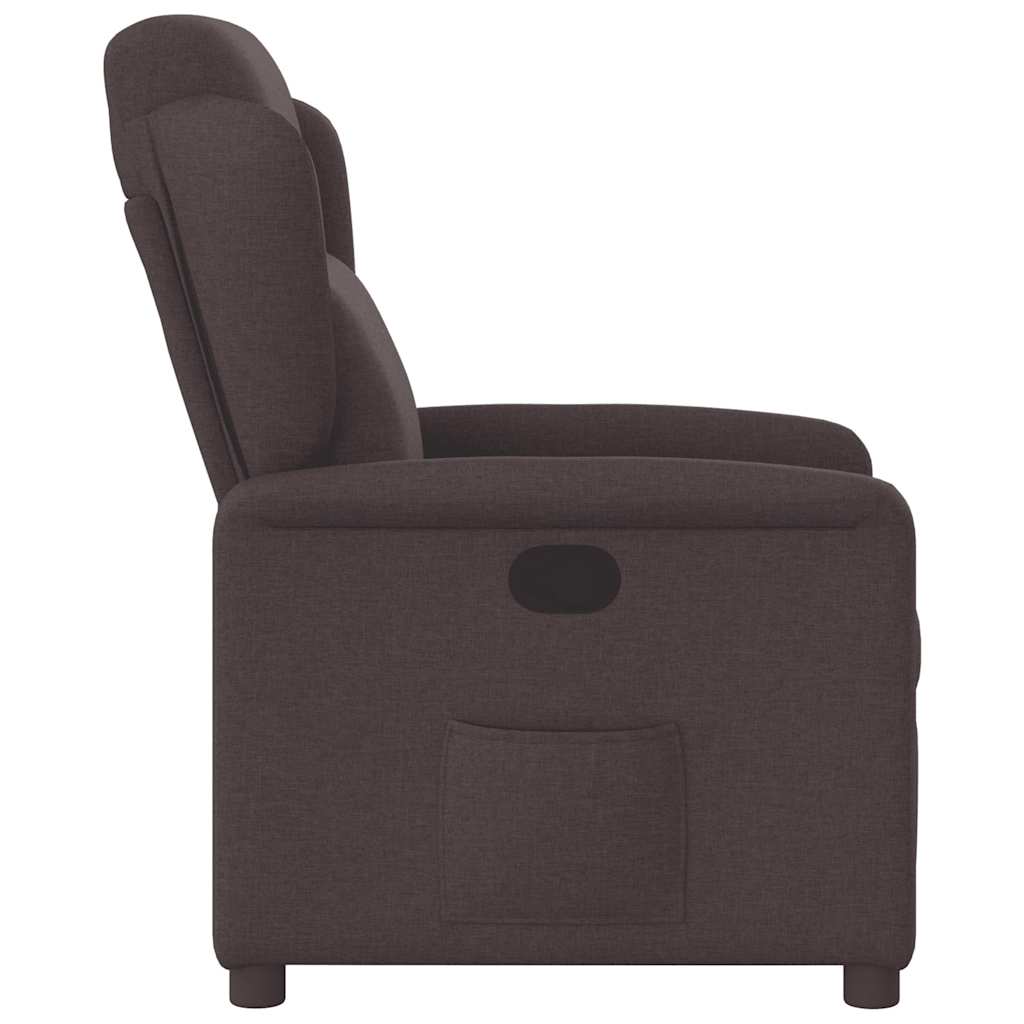 Fauteuil inclinable Marron foncé Tissu