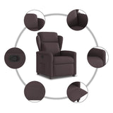 Fauteuil inclinable Marron foncé Tissu