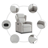 Fauteuil inclinable gris nuage tissu