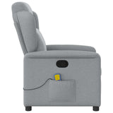 Fauteuil de massage inclinable Gris clair Tissu