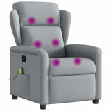 Fauteuil de massage inclinable Gris clair Tissu