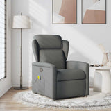 Fauteuil inclinable de massage en tissu gris foncé