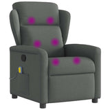 Fauteuil inclinable de massage en tissu gris foncé