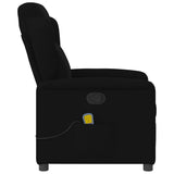 Fauteuil de massage inclinable Noir Tissu