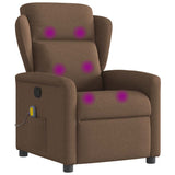 Fauteuil de massage inclinable Marron Tissu