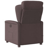 Fauteuil de massage inclinable Marron foncé Tissu