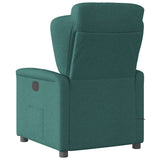 Fauteuil de massage inclinable Vert foncé Tissu