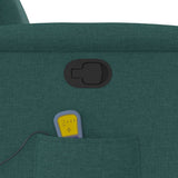 Fauteuil de massage inclinable Vert foncé Tissu