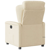 Fauteuil de massage inclinable Crème Tissu