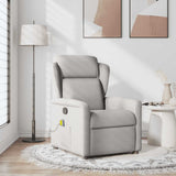 Fauteuil de massage inclinable gris nuage tissu