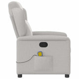 Fauteuil de massage inclinable gris nuage tissu