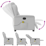 Fauteuil de massage inclinable gris nuage tissu