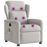 Fauteuil de massage inclinable gris nuage tissu